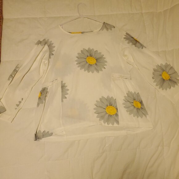 MissLook Daisy Boho Cotton Blend Blouse Top - Picture 2 of 9